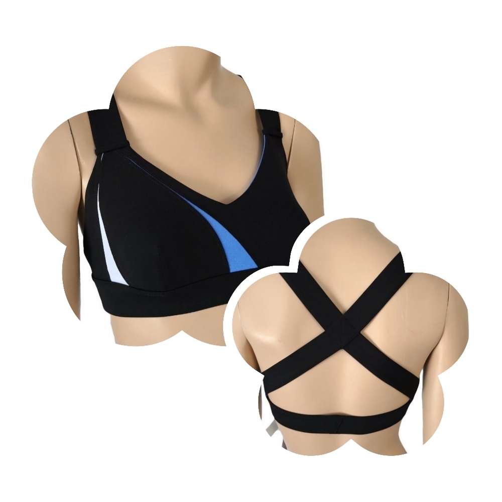 NWT NO KA'OI Black Sports Bra S/M